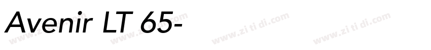 Avenir LT 65字体转换